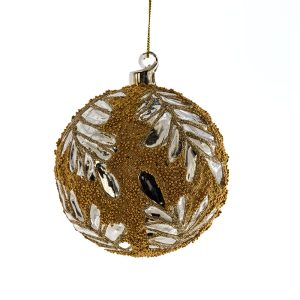 Glaskugel mit Blatt