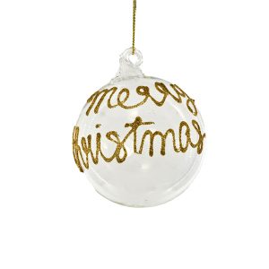 Glaskugel "Merry Christmas"
