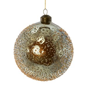Glaskugel mit Metallperlen