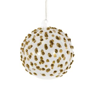 Glaskugel mit Glitzerpunkten
