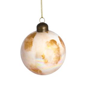 Glaskugel Perlmutt Gold