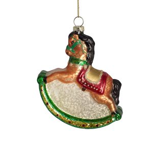 Glasornament Schaukelpferd