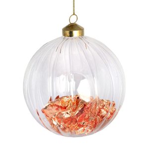 Glaskugel Blattkupfer groß