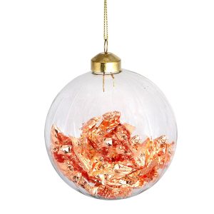 Glaskugel Blattkupfer klein