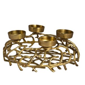 Adventskranz Gold