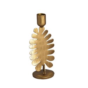 Kerzenhalter Blatt Gold groß