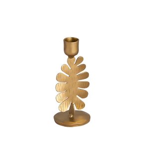 Kerzenhalter Blatt Gold klein