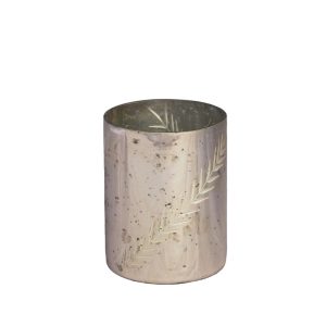 Windlicht Zweige Silber groß