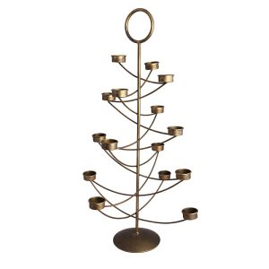 Kerzenhalter Baum Antikgold